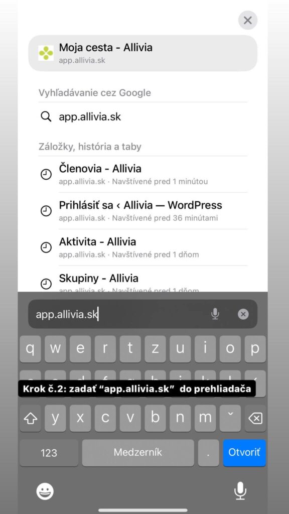 allivia iphone navod 2